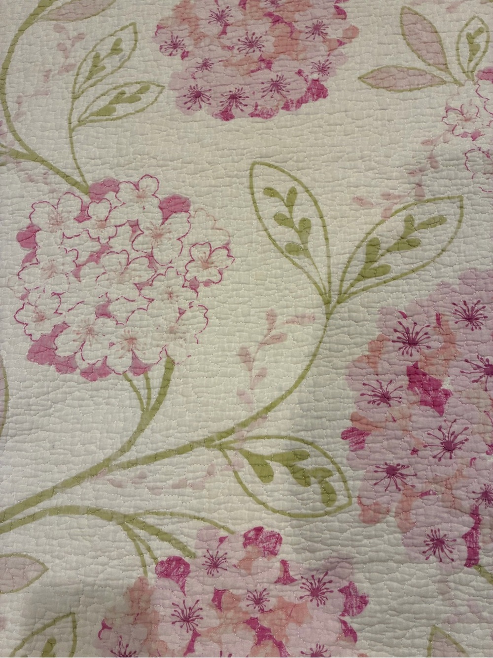 Cynthia Rowley Pink Floral Hydrangea Quilt 100% Cotton Girly Feminine Full - Picture 8 of 10